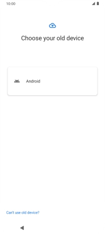 Press the required setting and follow the instructions on the screen to transfer the content from the other phone and finish the activation of your phone.