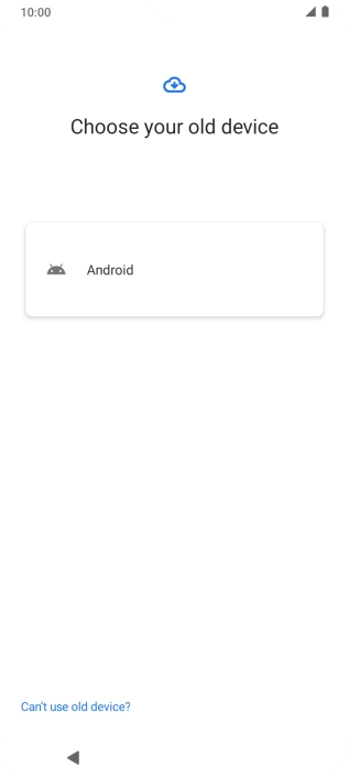 Press the required setting and follow the instructions on the screen to transfer the content from the other phone and finish the activation of your phone.