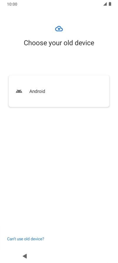 Press the required setting and follow the instructions on the screen to transfer the content from the other phone and finish the activation of your phone.