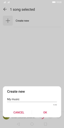 Key in a name for the playlist and press OK.