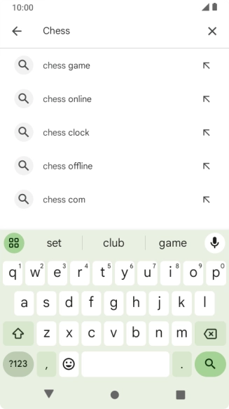Key in the name or subject of the required app and press the search icon. Key in the name or subject of the required app and press the search icon.