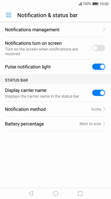 Press Notifications management.