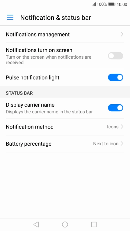 Press Notifications management.