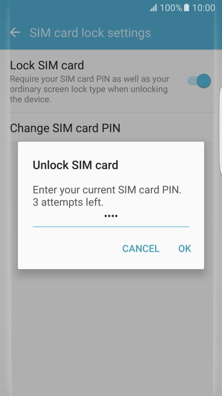 Key in your PIN and press OK.