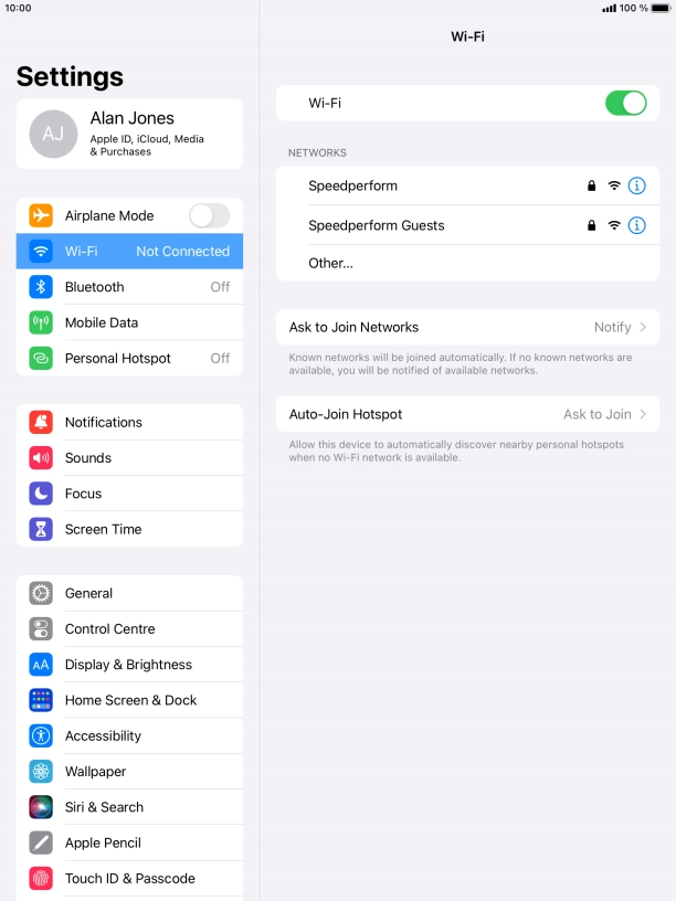 Press the required Wi-Fi network and key in the password for the Wi-Fi network. Press the required Wi-Fi network and key in the password for the Wi-Fi network.