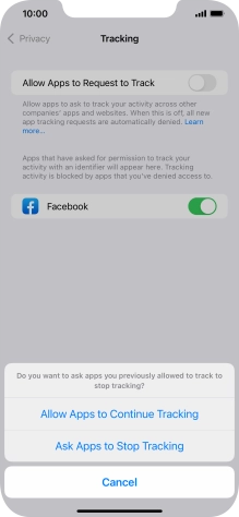 If you turn off the function, press the required setting.