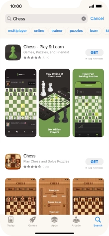 Press the required app.