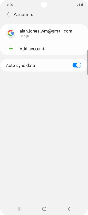 Press the required account.