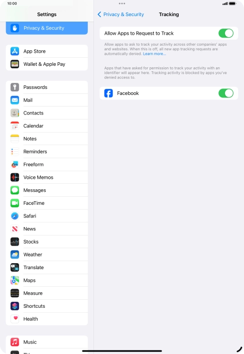 Press the indicator next to 