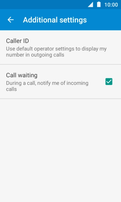 Press Call waiting to turn the function on or off.