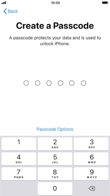 Press Passcode Options.
