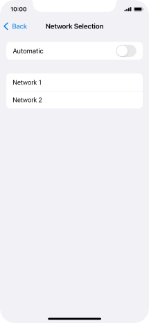 If you turn off the function, press the required network.