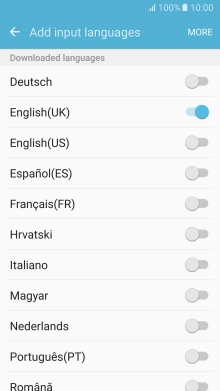 Press the required language to add it.