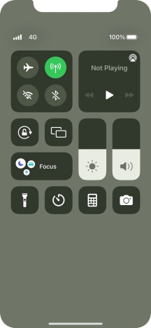 Press the flight mode icon to turn the function on or off.