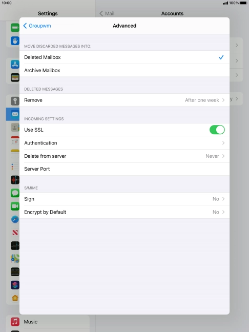 Press the indicator next to 