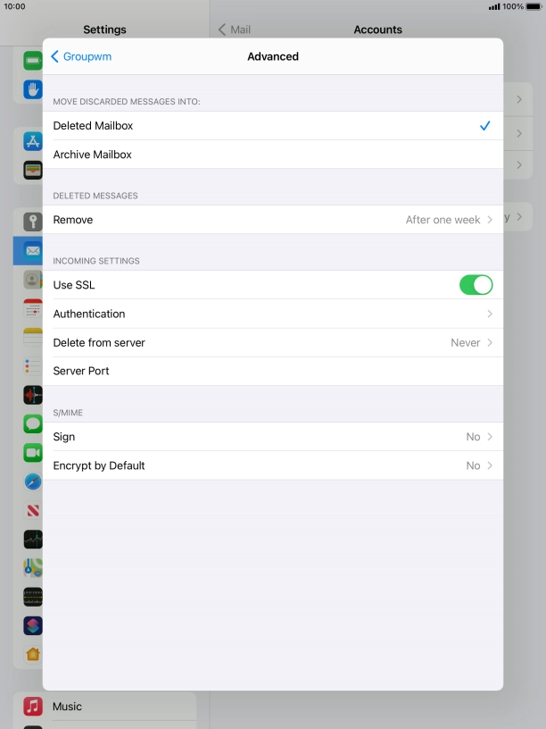 Press the indicator next to 