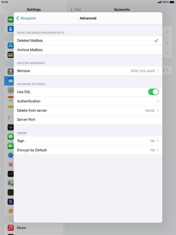 Press the indicator next to 