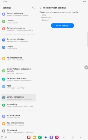 Press Reset settings.