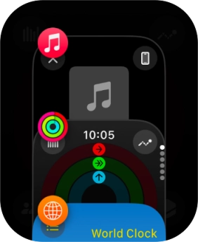 Slide your finger left on the required application.