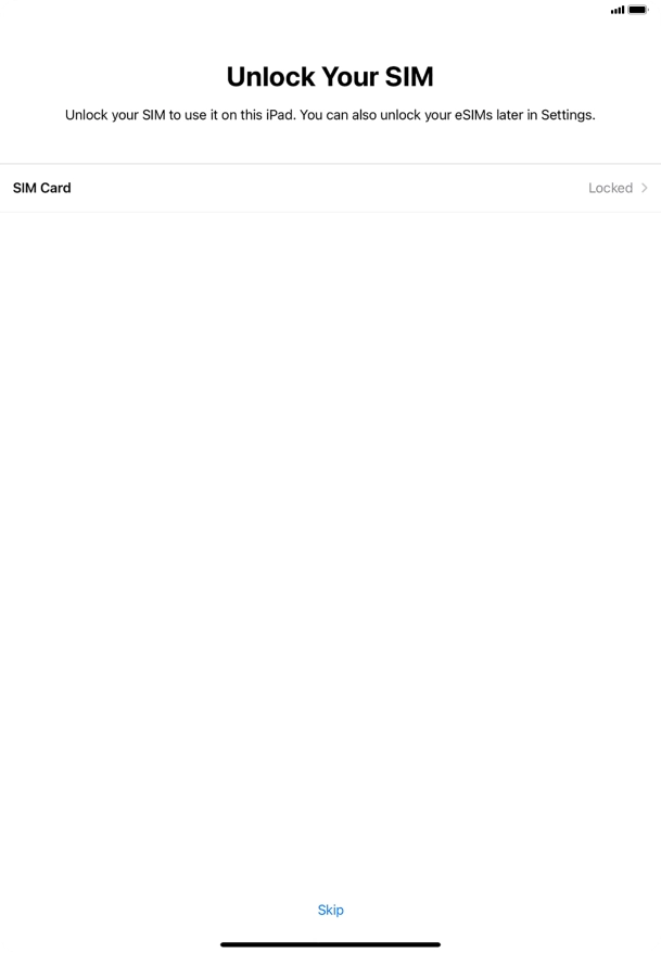Press SIM Card. Press SIM Card.