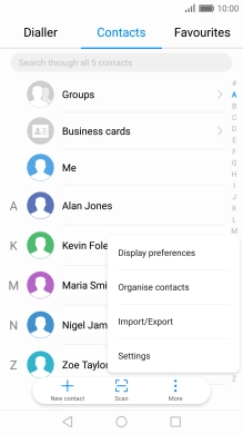 Press Import/Export.