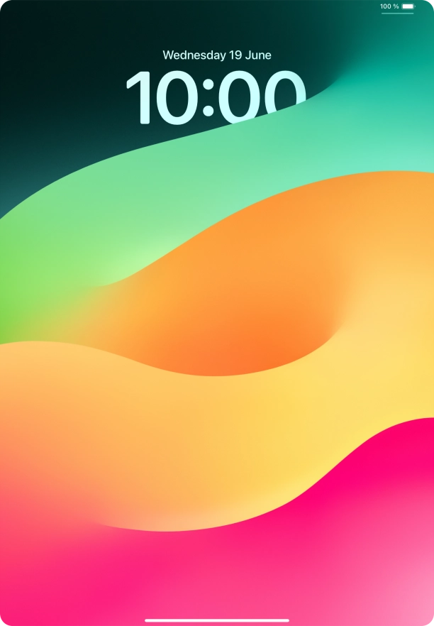 Slide your finger upwards starting from the bottom of the screen.