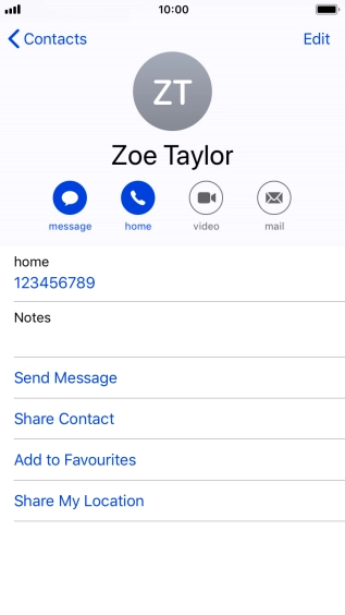 Press the Home key to return to the home screen.