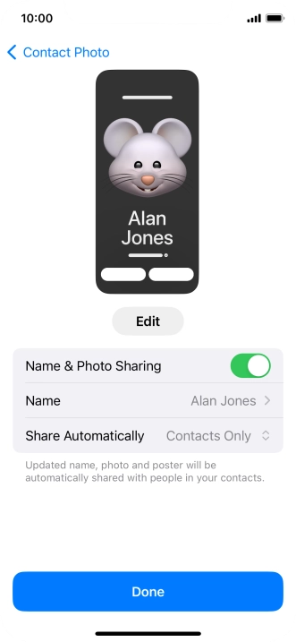 Press the indicator next to 