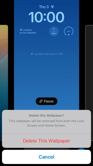 Press Delete This Wallpaper.