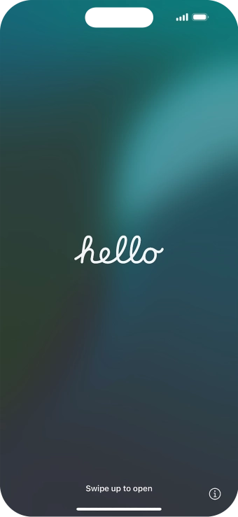 Slide your finger upwards starting from the bottom of the screen.