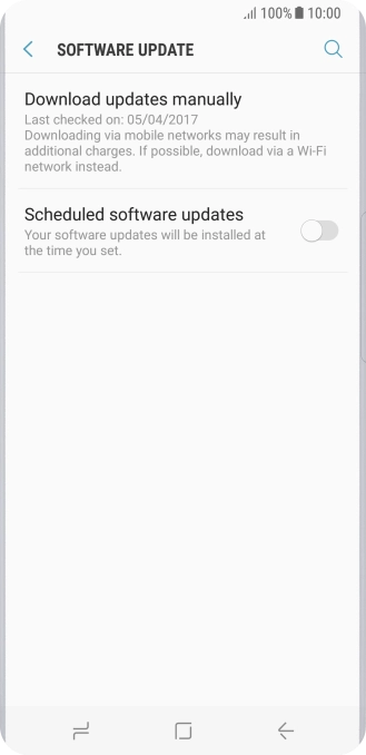 Press Download updates manually. If a new software version is available, it's displayed. Follow the instructions on the screen to update the phone software.