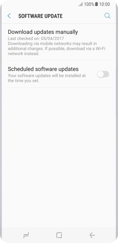 Press Download updates manually. If a new software version is available, it's displayed. Follow the instructions on the screen to update the phone software.