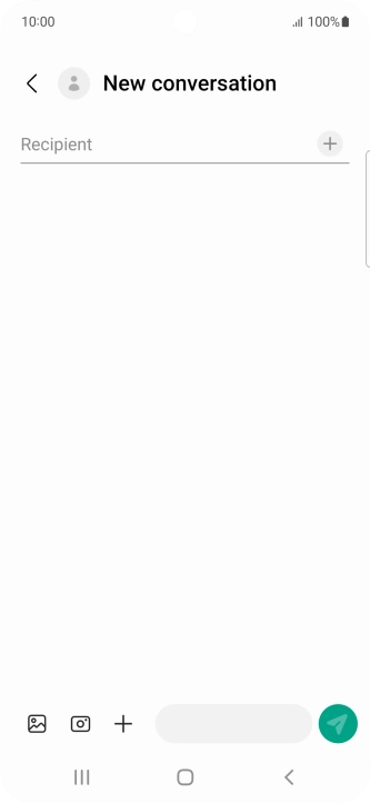Press the search field and key in the first letters of the recipient's name.
