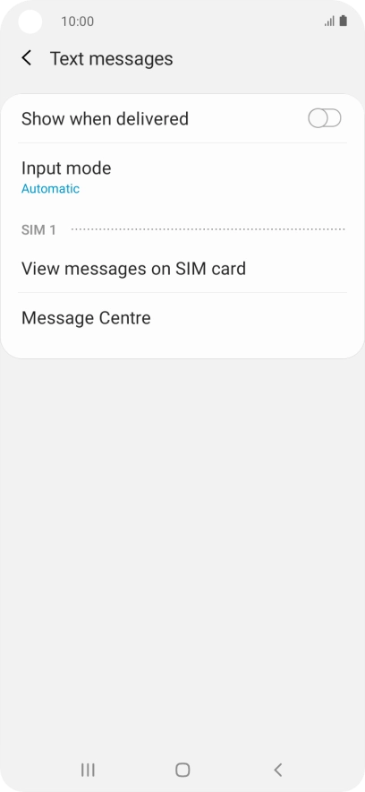 Press Message Centre.