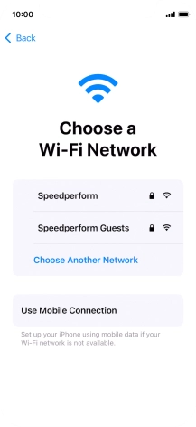 Press the required Wi-Fi network.