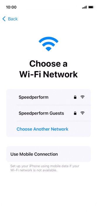 Press the required Wi-Fi network.