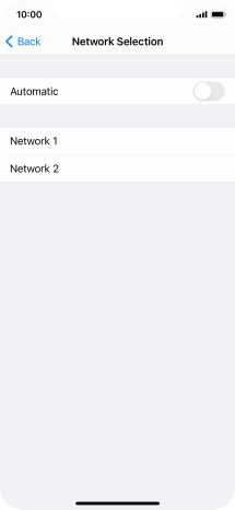 If you turn off the function, press the required network.