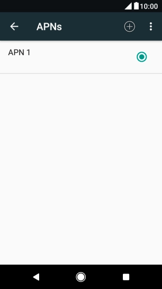 Press the new data connection icon.