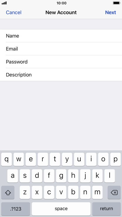 Press Description and key in the required name.