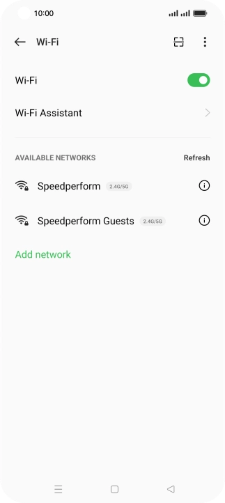Press Wi-Fi Assistant.