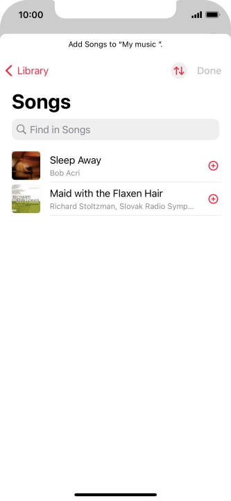 Go to the required category and press the required audio file.