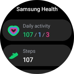 Under Daily activity, you can see how far you are from completing your daily activity goals.