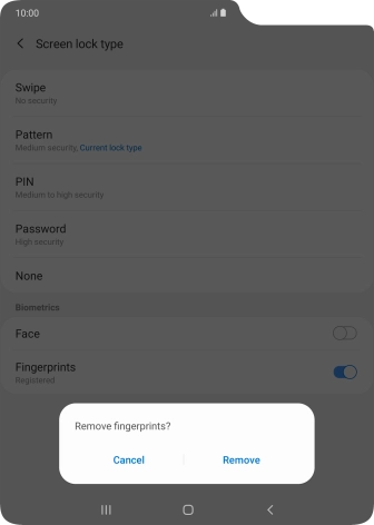 Press Remove. Press Remove.