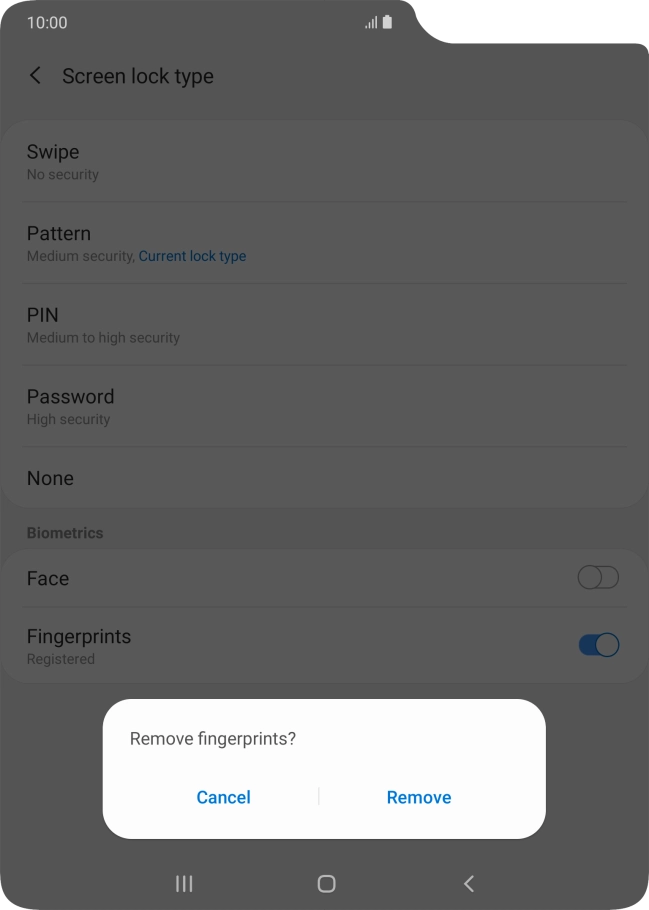 Press Remove. Press Remove.