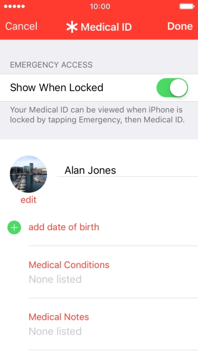 Press the required information and follow the instructions on the screen to add the information.