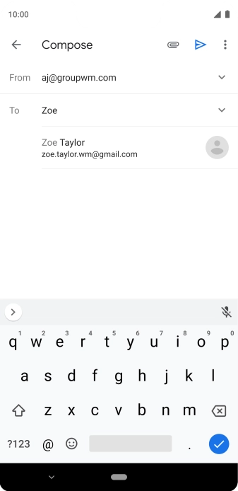 Press the required contact.