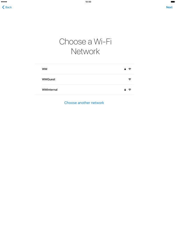 Press the required Wi-Fi network. Press the required Wi-Fi network.