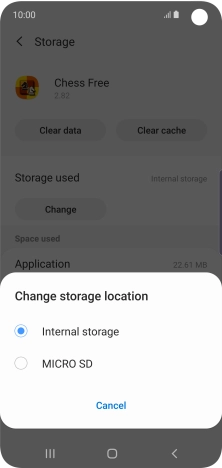 Press the name of the memory card.