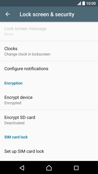 Press Set up SIM card lock.