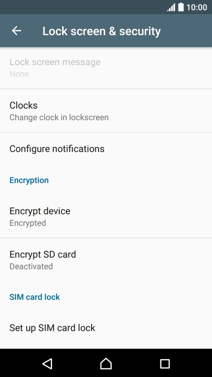 Press Set up SIM card lock.